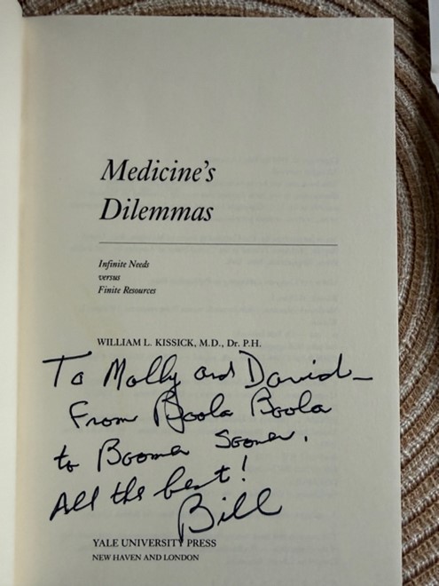 Inside cover with signature
